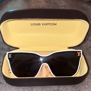 Louis Vuitton Black Sunglasses with White Trim